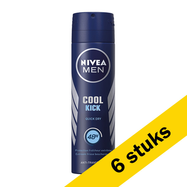 Nivea Aanbieding: 6x Nivea deodorant spray Cool Kick for men (150 ml)  SNI06066 - 1