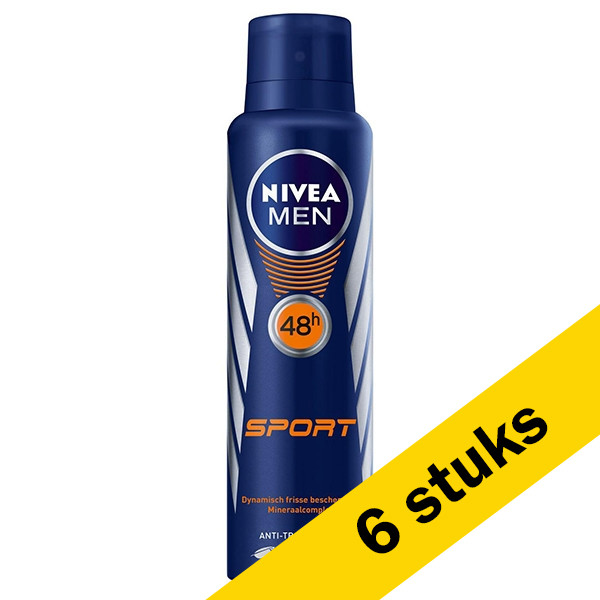 Nivea Aanbieding: 6x Nivea deodorant spray Sport for men (150 ml)  SNI06067 - 1