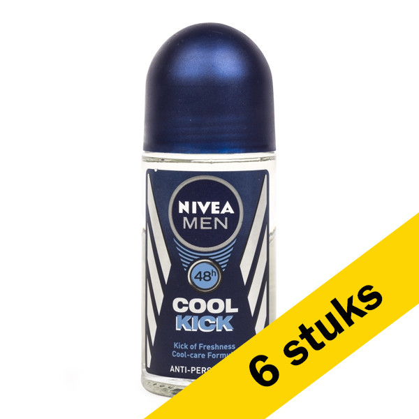 Nivea Aanbieding: 6x Nivea deoroller Cool Kick for men (50 ml)  SNI06071 - 1