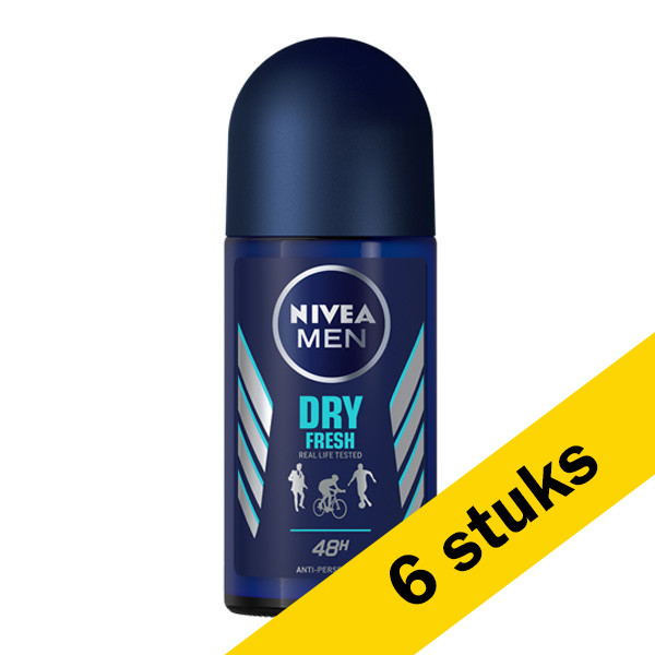 Nivea Aanbieding: 6x Nivea deoroller Fresh Active for men (50 ml)  SNI06070 - 1