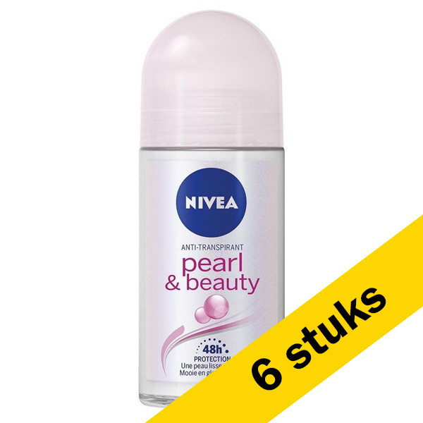Nivea Aanbieding: 6x Nivea deoroller Pearl & Beauty (50 ml)  SNI06061 - 1