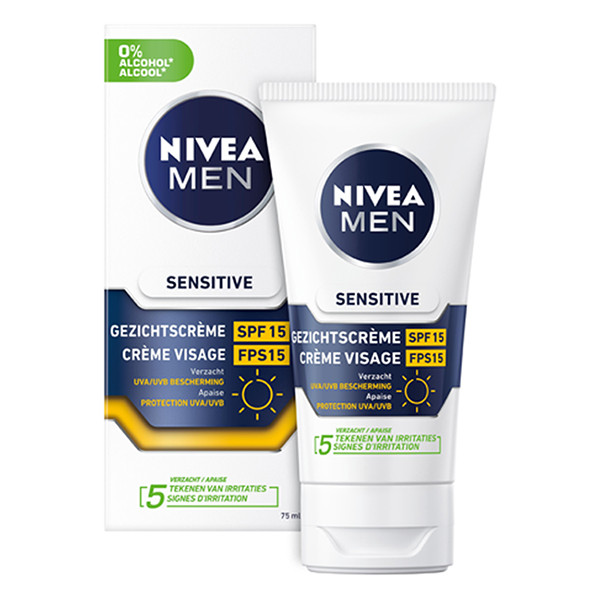 Nivea Men Gezichtscrème Sensitive SPF15 (75 ml)  SNI06188 - 1