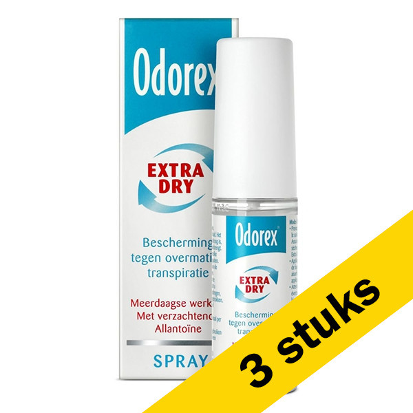 3x deodorant spray Extra Dry (30 ml) Odorex 123schoon.nl