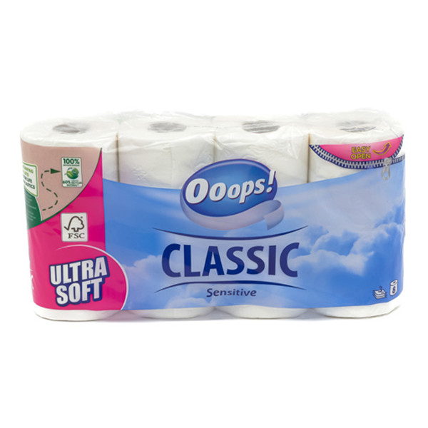 Ooops! Classic Sensitive Toiletpapier 3-laags (8 rollen)  SOO00003 - 1
