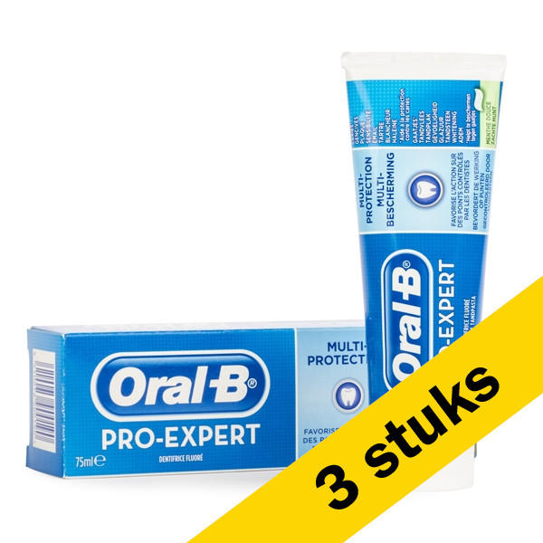 is meer dan verwerken Associëren Aanbieding: 3x Oral-B tandpasta Pro-Expert Multi Bescherming Zacht (75 ml)  Oral-B 123schoon.nl