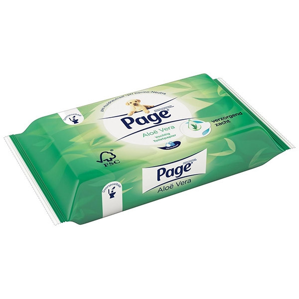 Page vochtig toiletpapier Aloë Vera (38 doekjes)  SPA00034 - 1