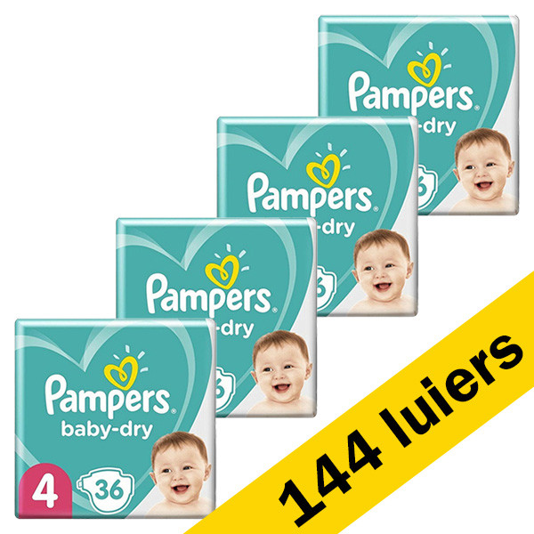 crisis Iets acre Aanbieding: Pampers Baby Dry luiers maat 4 (144 luiers) Pampers 123schoon.nl