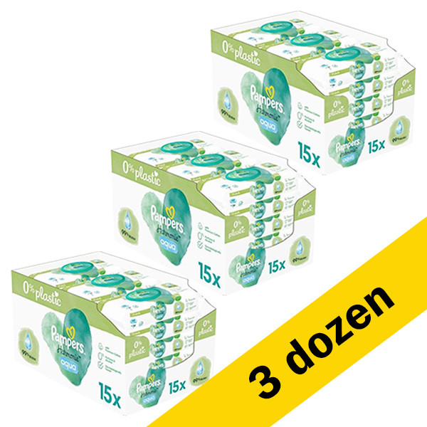 Aanbieding: Pampers billendoekjes | 0% plastic | 99% water | 45 48 stuks (2160 doekjes) Pampers 123schoon.nl