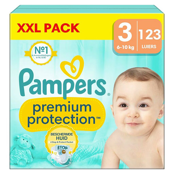 Pampers Premium Protection Maat 3 XXL Verpakking (123 stuks)  SPA04163 - 1