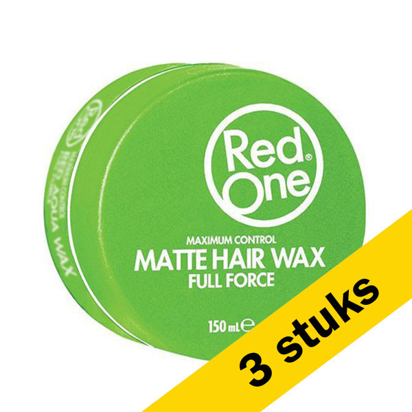 RedOne Aanbieding: 3x RedOne Haarwax Green Matt (150 ml)  SRE00118 - 1