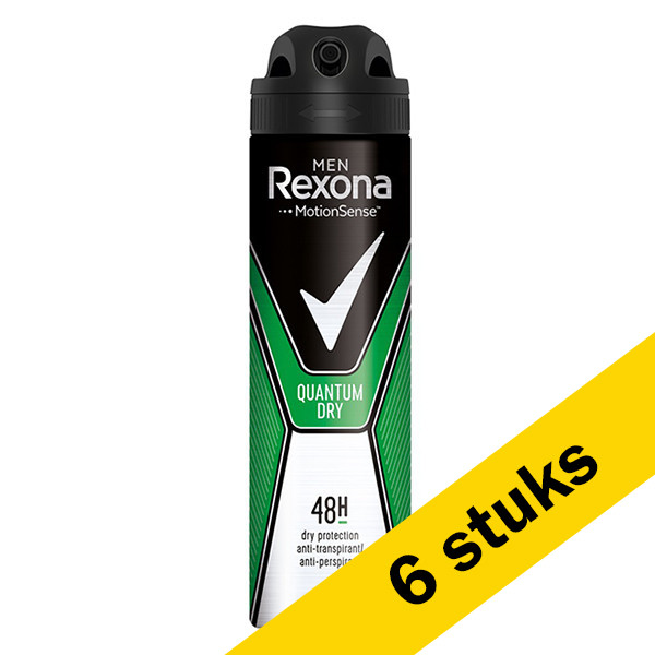Rexona Aanbieding: 6x Rexona deodorant spray Dry Quantum for men (150 ml)  SRE00263 - 1