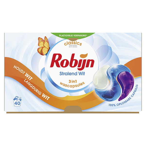 Robijn 3-in-1 Wascapsules Stralend Wit (40 wasbeurten)  SRO05193 - 1