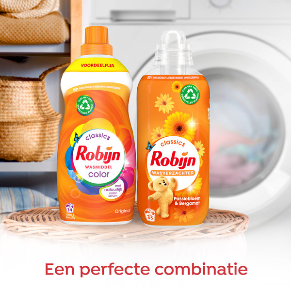 Robijn Aanbieding: Robijn Klein & Krachtig vloeibaar wasmiddel Color 1190 ml (4 flessen - 136 wasbeurten)  SRO05105 - 2
