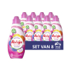 Aanbieding: Robijn Klein & Krachtig vloeibaar wasmiddel Color Pink Sensation 665 ml (8 flessen - 152 wasbeurten)