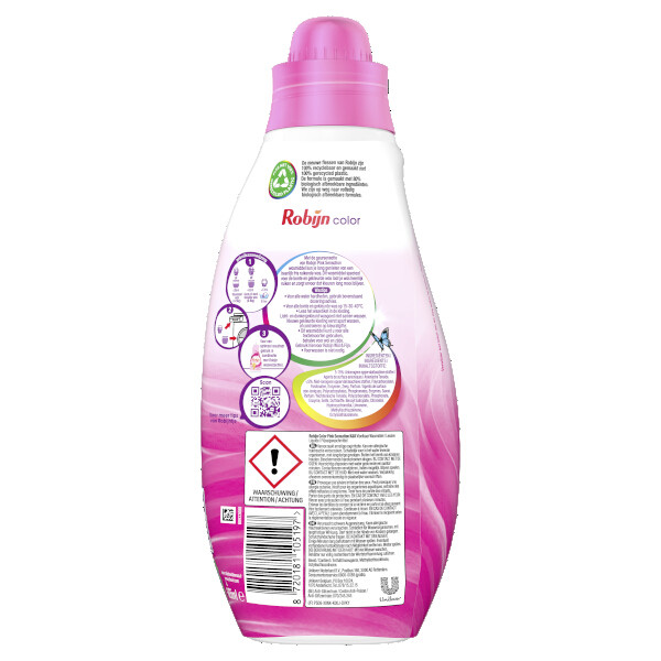 Robijn Aanbieding: Robijn Klein & Krachtig vloeibaar wasmiddel Color Pink Sensation 665 ml (8 flessen - 152 wasbeurten)  SRO00533 - 2