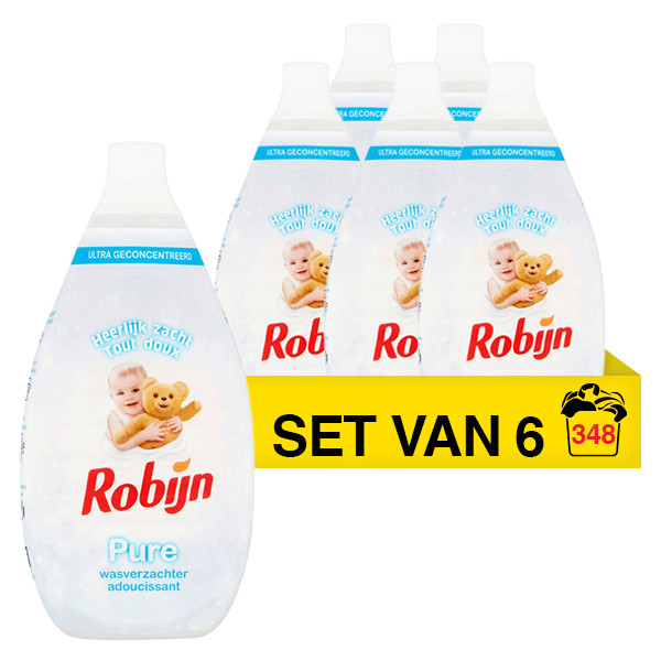 Robijn Aanbieding: Robijn wasverzachter Intense Pure ultra geconcentreerd (6 flessen - 348 wasbeurten)  SRO00219 - 1