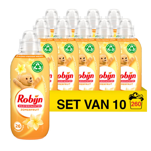 Robijn Aanbieding: Robijn wasverzachter Zomerfruit (10 flessen - 260 wasbeurten)  SRO05240 - 1