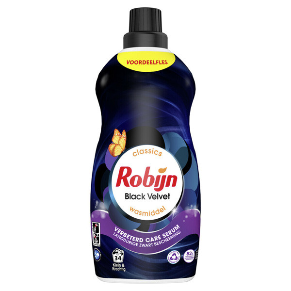 Robijn Klein & Krachtig vloeibaar wasmiddel Black Velvet 1190 ml (34 wasbeurten)  SRO05106 - 1