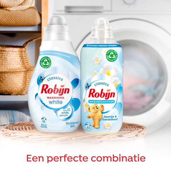 Robijn Klein & Krachtig vloeibaar wasmiddel Stralend Wit 1190 ml (34 wasbeurten)  SRO05109 - 3