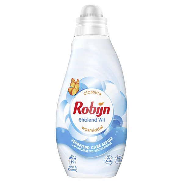 Robijn Klein & Krachtig vloeibaar wasmiddel Stralend Wit 665 ml (19 wasbeurten)  SRO05071 - 1