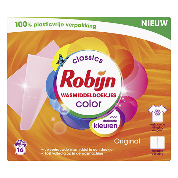 Robijn Wasmiddeldoekjes Color (16 wasbeurten)  SRO05117 - 1