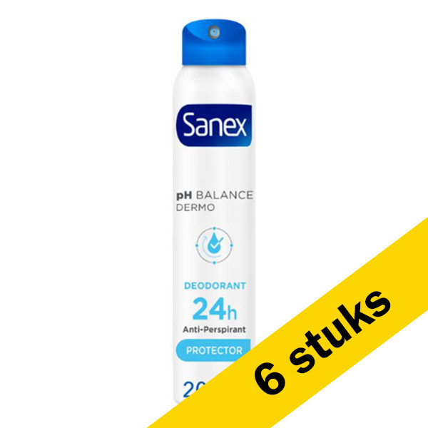 Sanex Aanbieding: 6x Sanex deodorant spray Dermo Protector (200 ml)  SSA06029 - 1