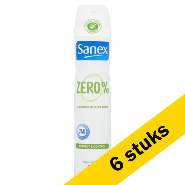 Sanex Aanbieding: 6x Sanex deodorant spray Zero Respect & Control (200 ml)  SSA06032 - 1