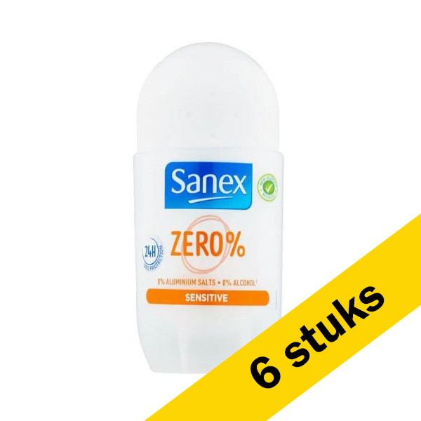 Sanex Aanbieding: 6x Sanex deoroller Zero Sensitive Skin (50 ml)  SSA06028 - 1