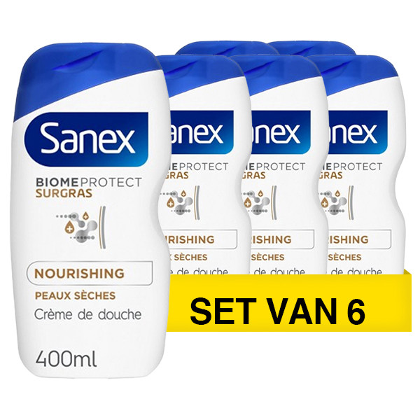 Sanex Aanbieding: Sanex Biomeprotect Surgras Nourishing Douchecrème (6 flessen - 400ml)  SSA06076 - 1