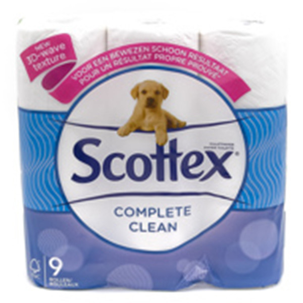 Scottex Complete Clean Toiletpapier 2-laags (9 rollen)  SCO00045 - 1