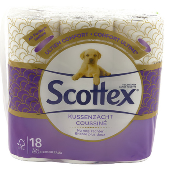 Scottex Kussenzacht Toiletpapier 3-laags (18 rollen)  SCO00046 - 1