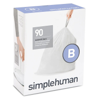 SimpleHuman Code B | 6 liter vuilniszakken | 3x30 stuks | Wit  SSI00203