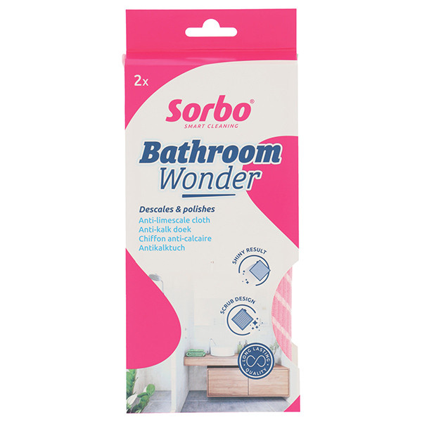 Sorbo Bathroom Wonder Anti-kalkdoek 33x34 cm (2 stuks)  SSO04122 - 1