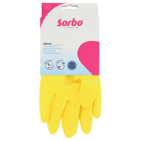 Sorbo Huishoudhandschoenen Geel (Maat L)  SSO04166