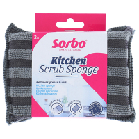 Sorbo Kitchen Scrub Sponge 2-in-1 (2 stuks)  SSO04126