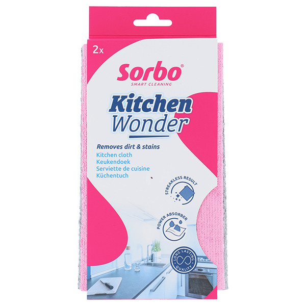 Sorbo Kitchen Wonder Vaatdoek 32x38 cm (2 stuks)  SSO04121 - 1