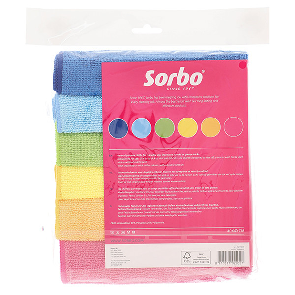 Sorbo Microvezeldoek Assortiment (6 stuks)  SSO04062 - 2