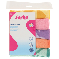 Sorbo Microvezeldoek Pastel Prints 40x40 cm (5 stuks)  SSO04095