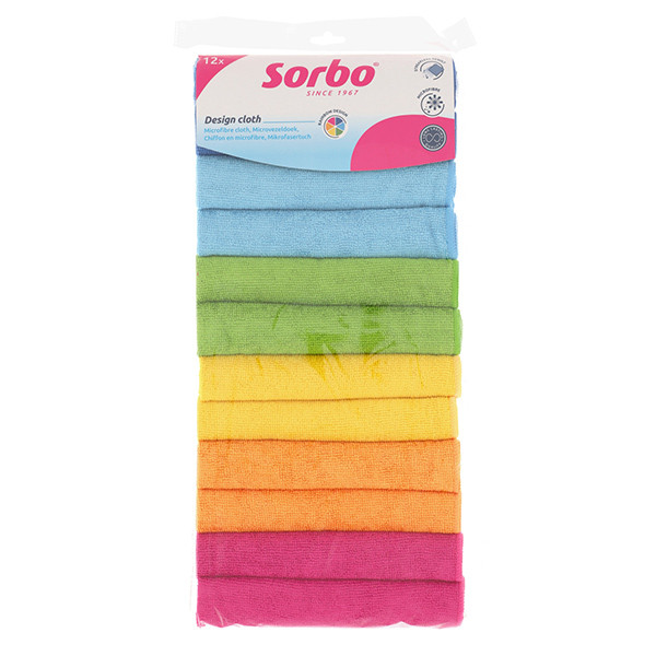 Sorbo Microvezeldoekjes Rainbow 40x40 cm (12 stuks)  SSO04092 - 1