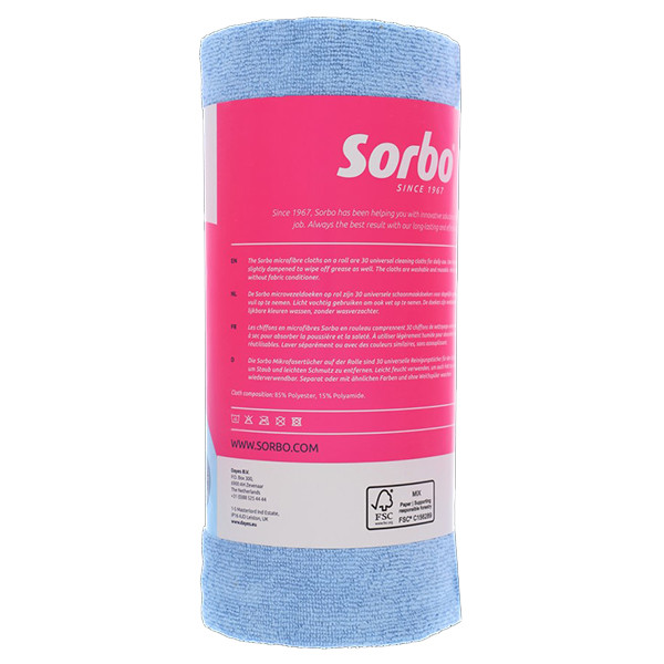 Sorbo Microvezelrol 30x30 cm (30 doeken)  SSO04190 - 2