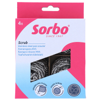 Sorbo Pannenspons RVS (4 stuks)  SSO04160