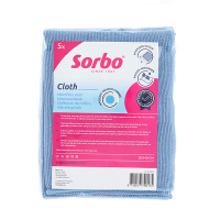 Sorbo Professionele Microvezeldoek Blauw (5 stuks)  SSO04056