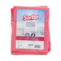 Sorbo Professionele Microvezeldoek Rood (5 stuks)  SSO04057