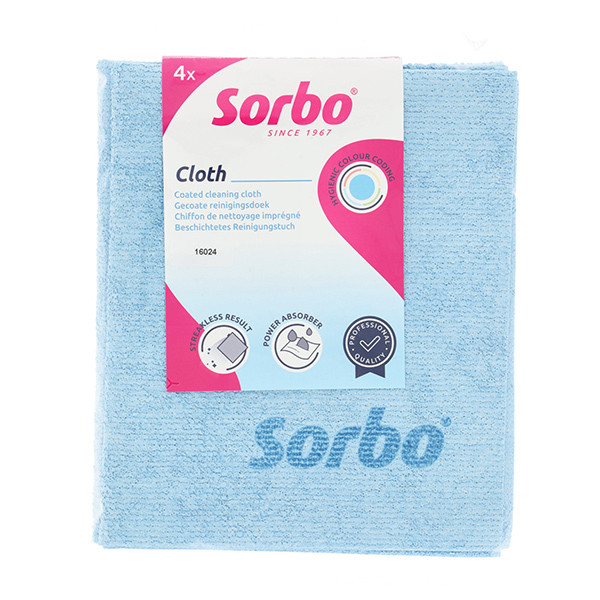 Sorbo Professionele Reinigingsdoek Blauw (4 stuks)  SSO04052 - 1