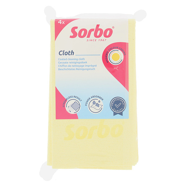 Sorbo Professionele Reinigingsdoek Geel (4 stuks)  SSO04050 - 1