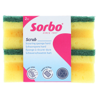 Sorbo Schuurspons XL Hard (2 stuks - 11,5x6x4 cm)  SSO04065