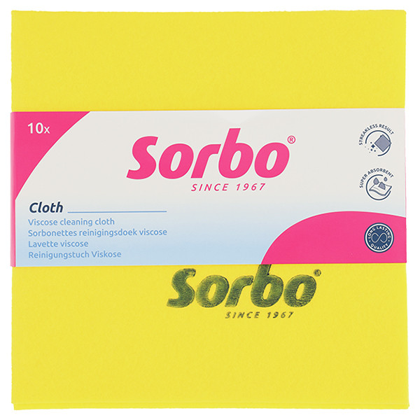 Sorbo Sorbonettes Schoonmaakdoeken Geel 38x38 cm (10 stuks)  SSO04147 - 1