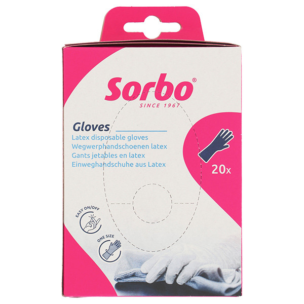 Sorbo Wegwerphandschoen Latex One Size (20 stuks)  SSO04115 - 1