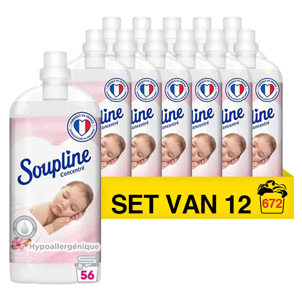 Soupline Aanbieding: Soupline Wasverzachter Hypoallergeen (12 flessen - 672 wasbeurten)  SSO00102 - 1