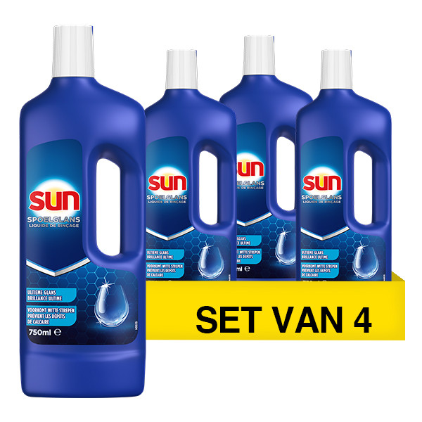 Sun Aanbieding: Sun Glansspoelmiddel (4 flessen - 750 ml)  SSU00106 - 1